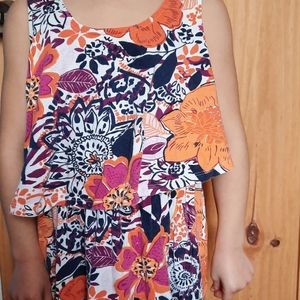 Gymboree Girl's Sleeveless Multicolor Floral with ruffle 8